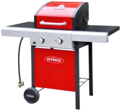 Outback - 2 Burner - Gas BBQ with Cover - Red